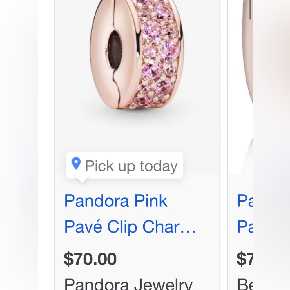 Pandora clip rose gold